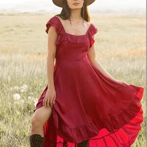 Joyfolie Bette Dress in Fired Brick